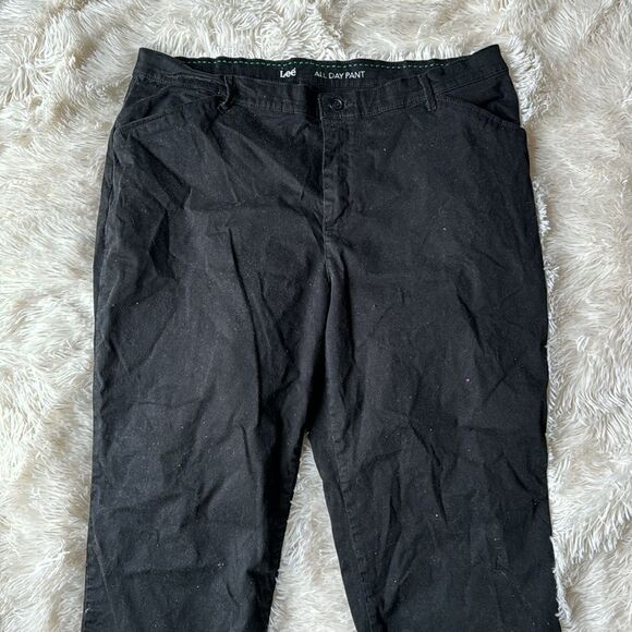 Lee Black ‘All Day Pant’ Pants Bootcut Slacks Size 18W 18 - Picture 3 of 6